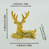Elk Lid Top Replacement Handle Plastic Golden Reindeer Figurine Small Animal Sculpture for Glass Pot Lids Storage Box