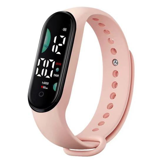 M9 Electronic Watch LED Touch Control Waterproof Casual Multifunctional Week Time Display Lightweight Men Women Unisex Sports Bracelet for Kids