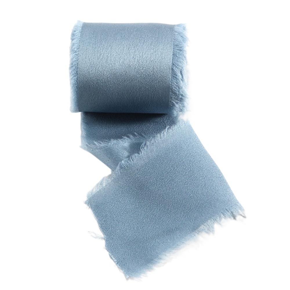 1 Roll 1.6in X 5Yd Solid Satin Ribbons Frayed Ribbons for Crafts Silk Ribbons  for Wedding Decor