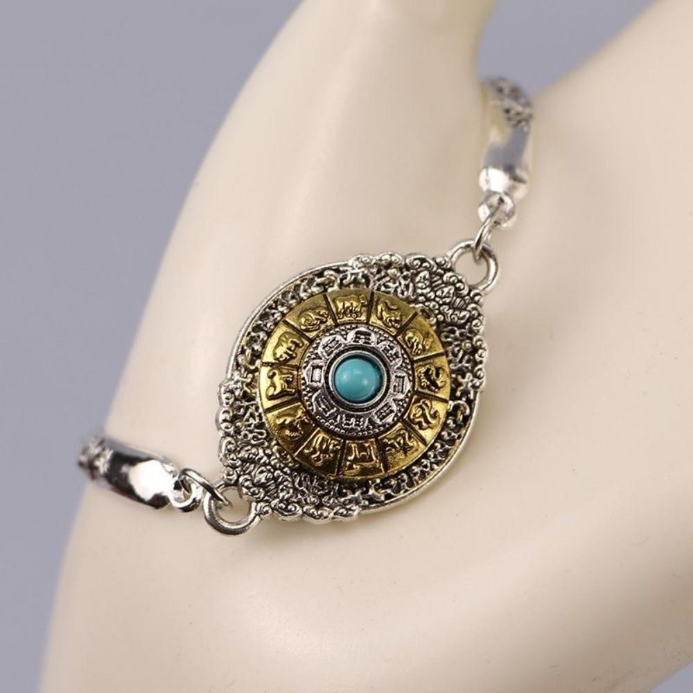 Chinese Style Lotus Bracelet Rotatable Hand Chain Simple Lotus Leaf Bracelet Jewelry Accessories