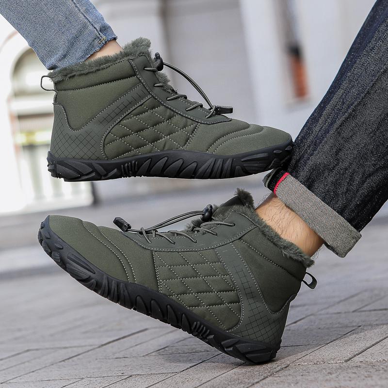 Warm Snow Boots Women Winter Hiking Boots High-top Outdoor Sports Shoes Men Non-slip Plush Sneakers