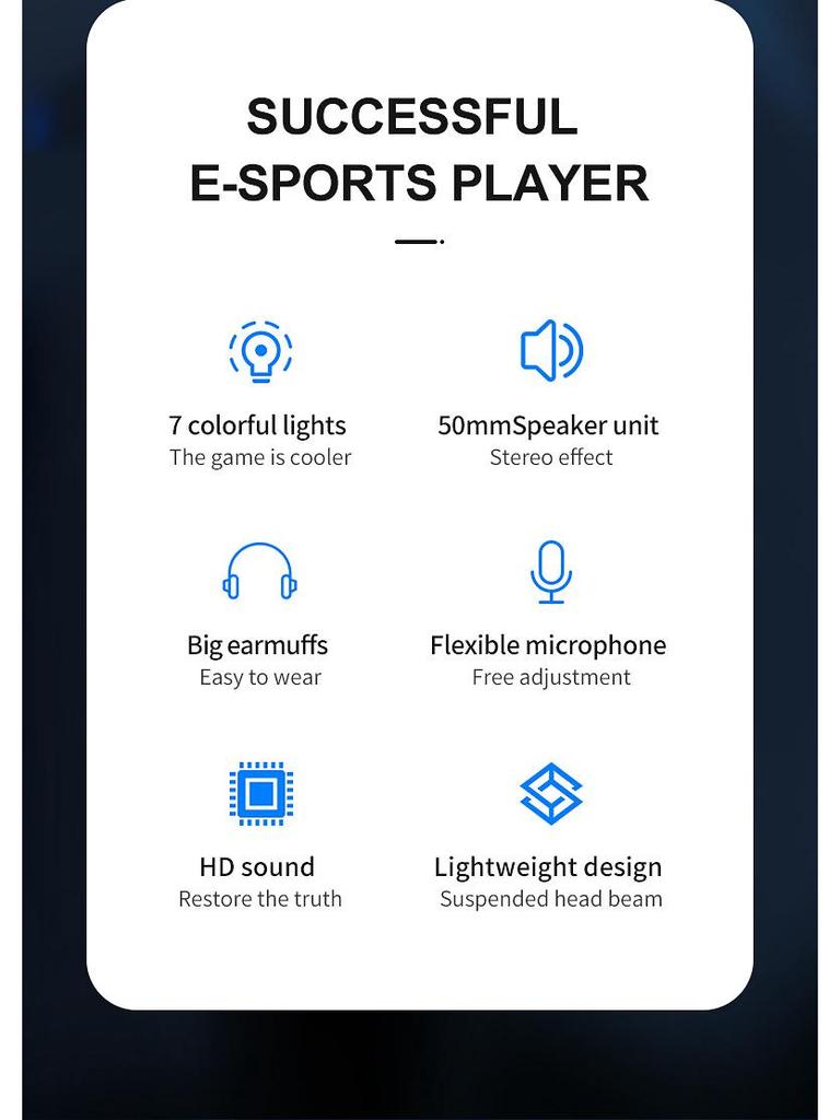 King G58 Wired 7.1 Channel Gaming Headset for PUBG - PC & Laptop Compatible Earphones