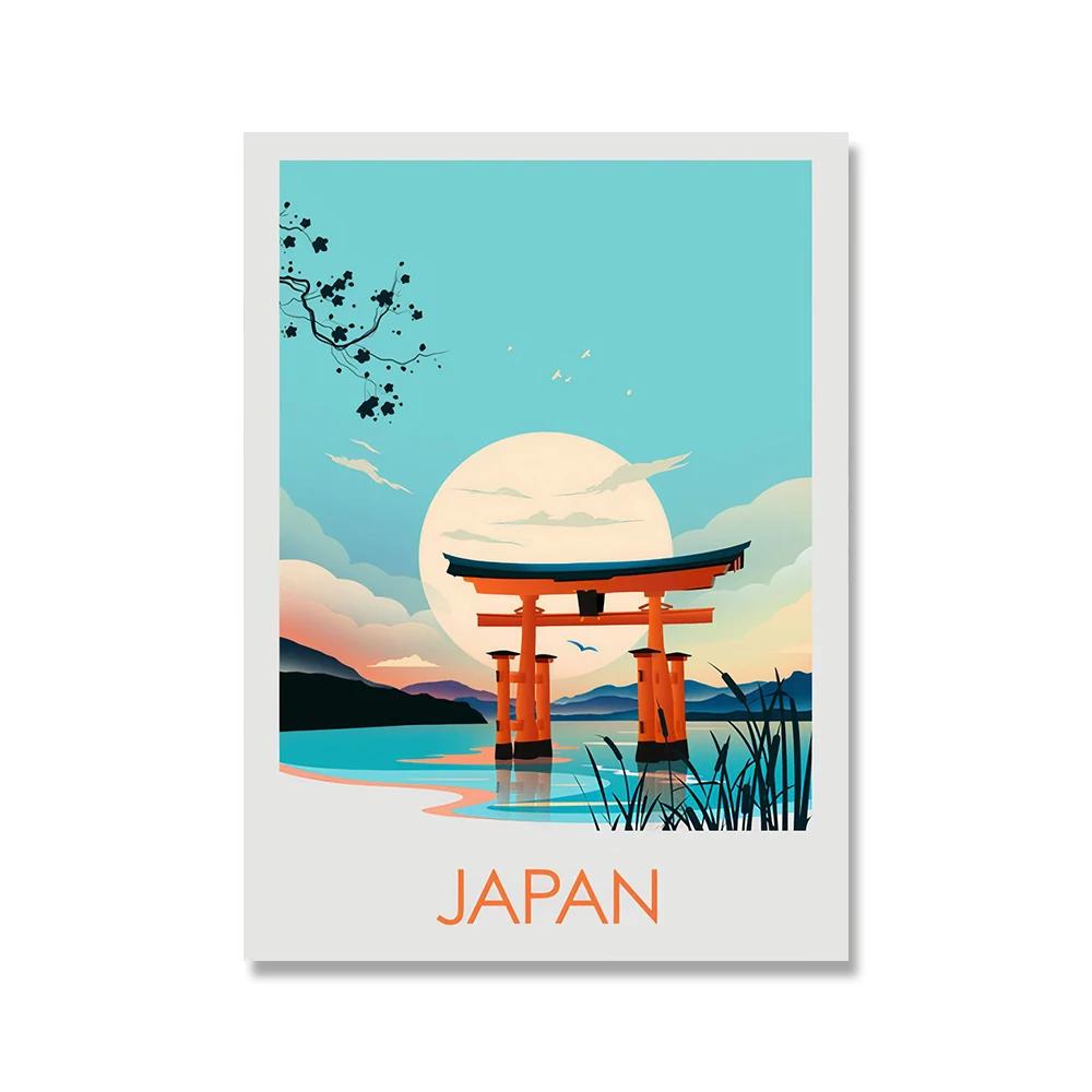 Katsushika Hokusai Vintage Plagát Japonské Cestovné Umelecká Tlač Yayoi Retro Maľba na Plátne Nástenný Obrázok Do Obývacej Izby Domáca Dekorácia