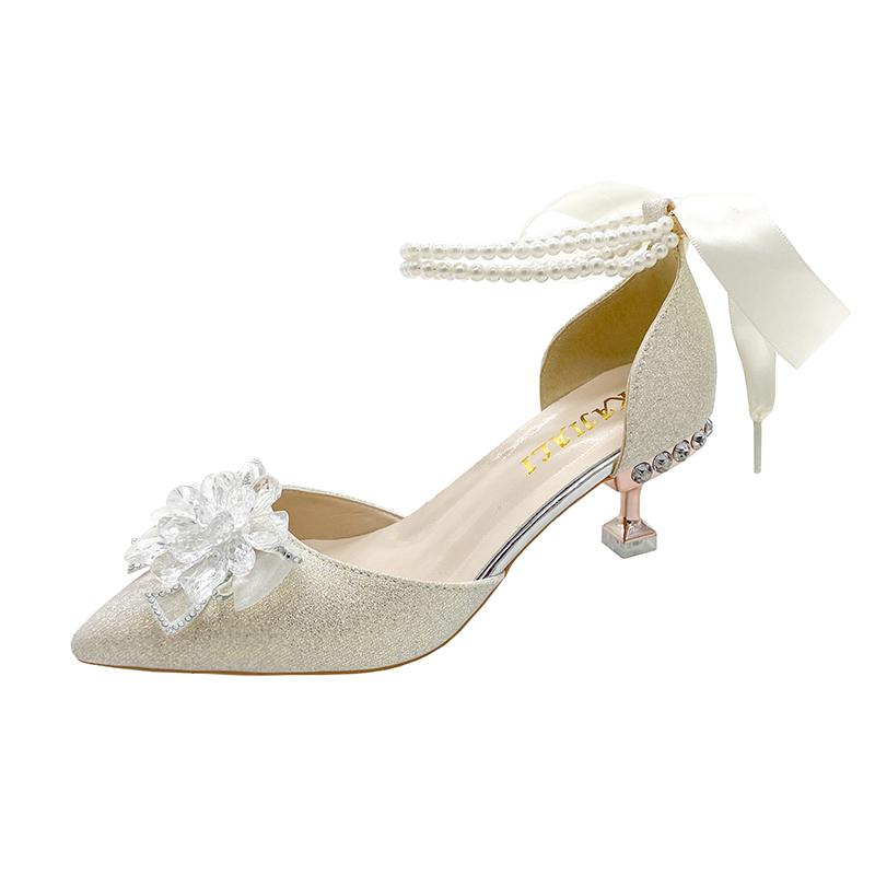 Fashion White Bridal Shoe Wedding Shoes for Women Luxury Designer Mary Jane Elegant Woman Heeled Shoes Designer Heels Y2k Style Shoes