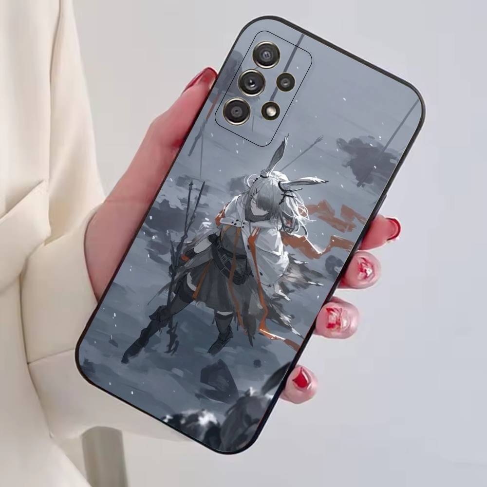 Game Arknights Phone Case Black Silicone Soft For Samsung S25,S24,S21,S22,S23,S30,Ultra,S20,Plus,Fe,Lite