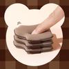 6Pcs Velvet Flocked Cosmetic Puffs Liquid Foundation Chocolate-Shaped Flocked Powder Puff Set Women Girls Make Up Tools