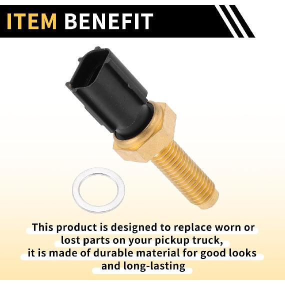 Coolant Temperature Sensor for Ford F-150 1998-2003 Water Temperature Temp Sender Sending Unit Sensor No.XL3Z6G004AA Gold Tone