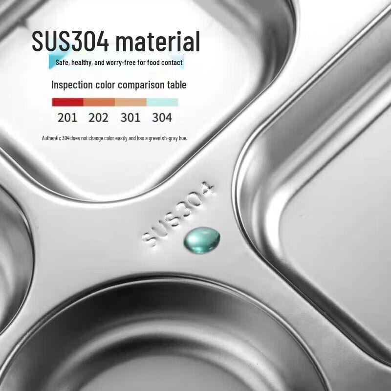 Segmentierte Essensschale aus 304 Edelstahl