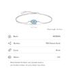 MODIAN Pure 925 Sterling Silver Fashion Natural Turquoise Blue Eyes Bracelet Chain Link For Women Pave Setting CZ Fine Jewelry