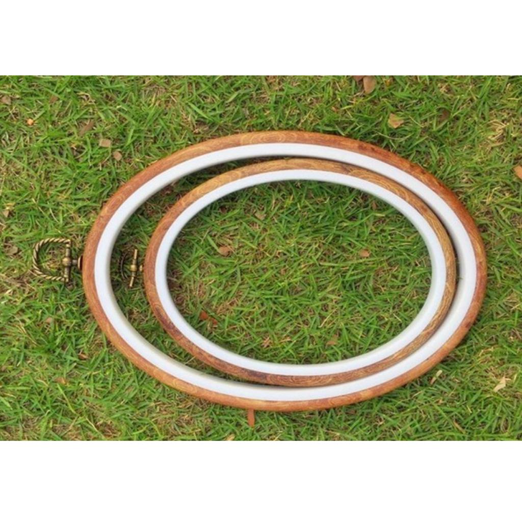 Oval Embroidery Hoop Frame Adjustable Sewing Tool for Cross Stitch Projects Beginner Craft Kit Accessory