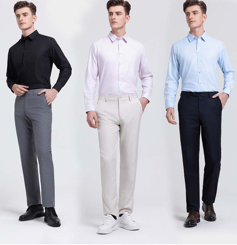 [Mulberry Silk] Langdeng 2025 New Formal White Shirt Anti Wrinkle Easy To Care for Business Commuter Men's Shirt