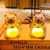 Simulation Capybara Doll Keychain Toy In The Dark Luminous Cute And Charming Adorable Mini Doll Warm Light Capybara Keychain Pendant Decoration