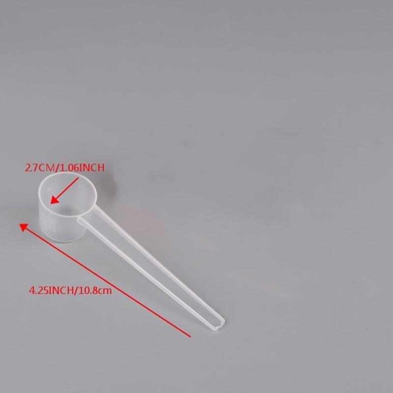 1/10pcs Transparent Plastic Milk Powder Spoon With ML Graduated Kitchen Baking Measuring Spoon