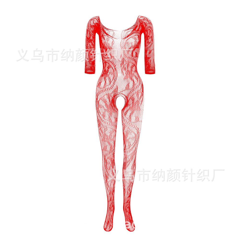 New One-piece One-piece Mesh, Big Dragon Pattern Free-to-take Lingerie