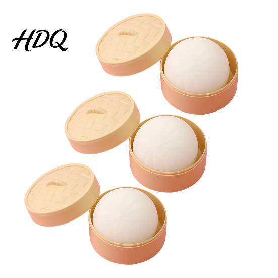 Stress Relief Gadget 1/2/3/4Pcs Simulated Dough Ball Toy with Steamer Steamed Bun Squeeze Adult Fidget Sensory Slow Rising Dumpling Hand Reliever