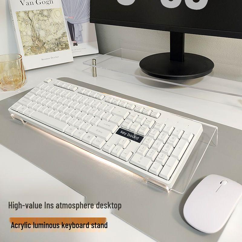 Acrylic Multi-Use Display Stand: Keyboard, Tablet, Magazine, Book, and Phone Holder