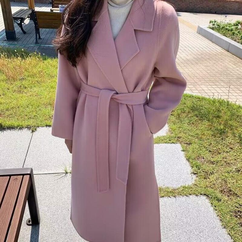 Autumn Winter Women Casual Loose Woolen Coat Vintage Solid Chic Outerwear Warm Soft Overcoat Female Fashion Cloak New Clothes