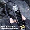 Bike Tire Inflator with Presets Auto Stops and Digital Pressure Screen, USB Rechargeable Mini Pump for Commutes and Trail Ride