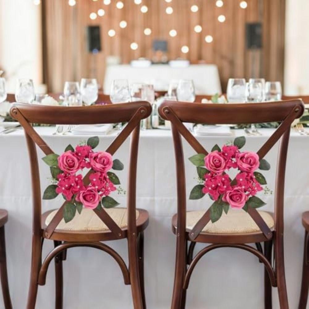 European Style Artificial Flowers Simulated Fake Rose Flower Candle Rings Wreaths  Window Display