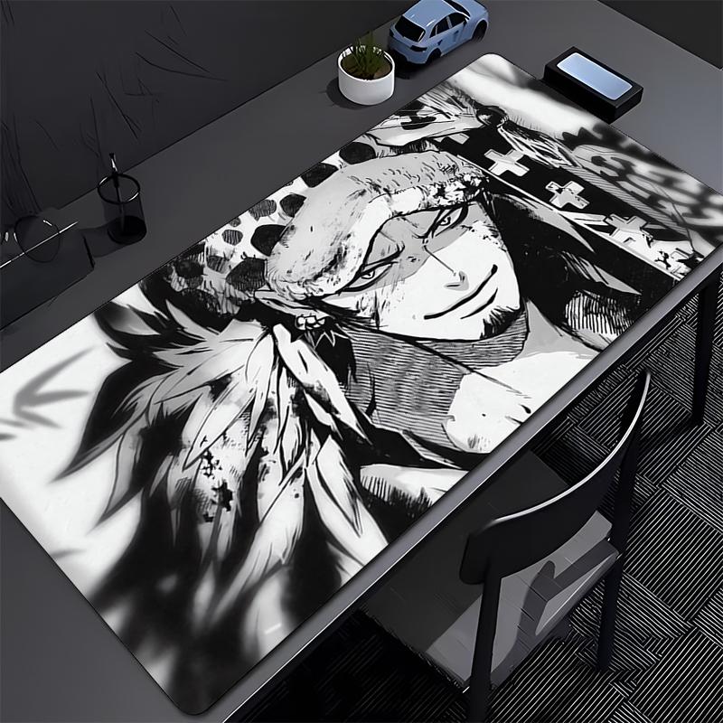 Popular Mouse Pad Large Edge White Computer Gaming Accessories one piece Law Mousepad Extended Desk Mat Lock Edge Gamer Carpet 800x300x2MM
