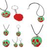 Halloween Horror Apple Pendant Necklace With Alloy Material For Costume Wear And Gift