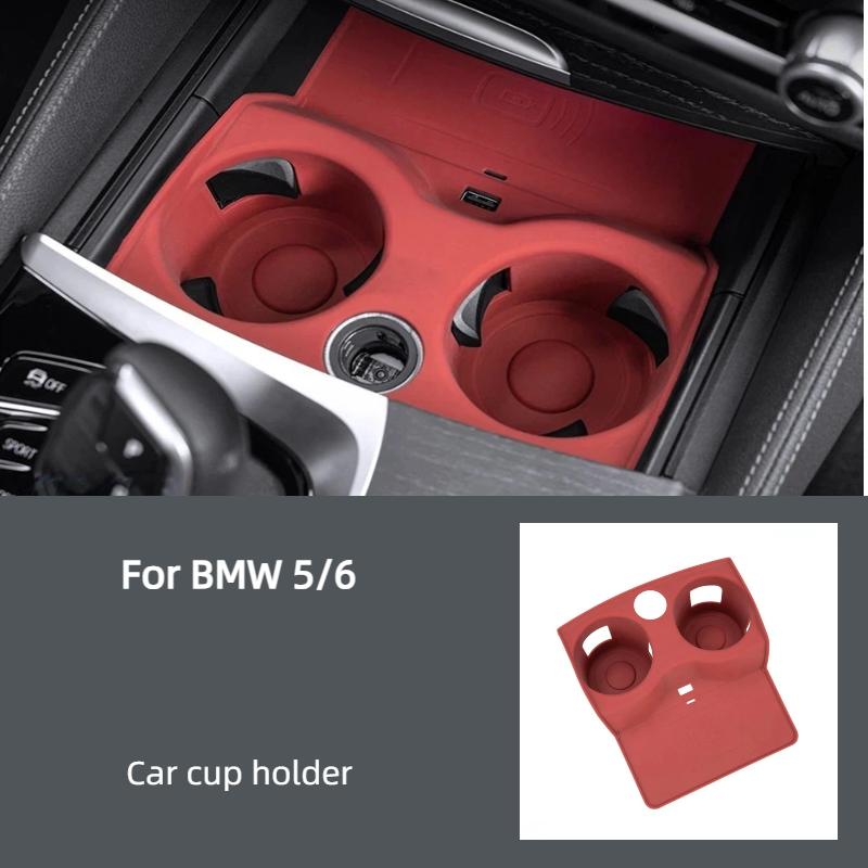 Silicone Center Control Panel Pad Cup Holder Mat For BMW 5 6 Series GT Interior Anti-Slip Car Accessories