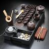 Chinese Zisha Kung Fu Tea Set with Automatic Ceramic Tea Tray