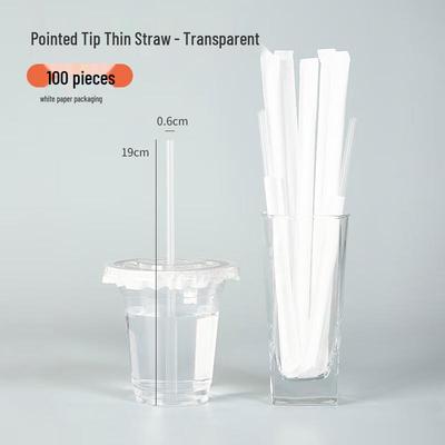 ZISIZ Disposable Plastic Coffee Straws