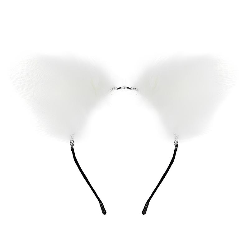 Wolf/Cat Ear Headband Cosplay Unisex Lingerie Plush Animal Ear Headband Accessories