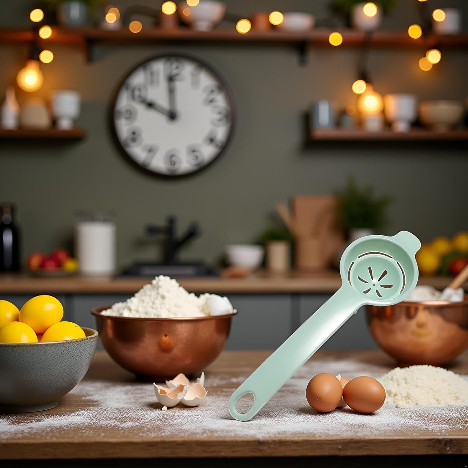 Light Green Egg White Yolk Separator Tool Food-grade Egg Baking Cooking Kitchen Tool Hand Egg Cooking Tools Egg Divider Seperator Egg Separators