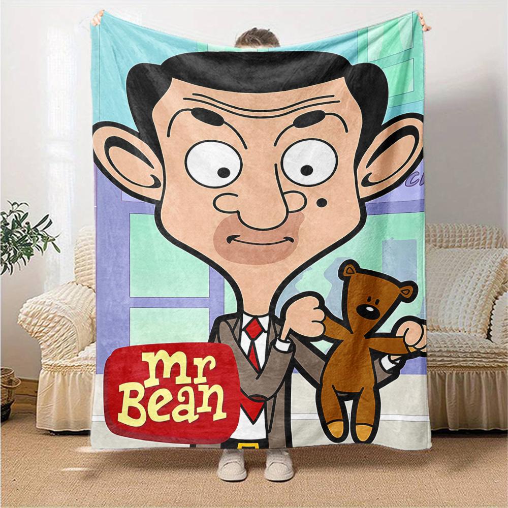 1pc Mr Bean1 Blanket, Gift, for Men and Women, Soft Blanket, Good for Sofa Bed Couch Travel, Lightweight Flannel Blanket