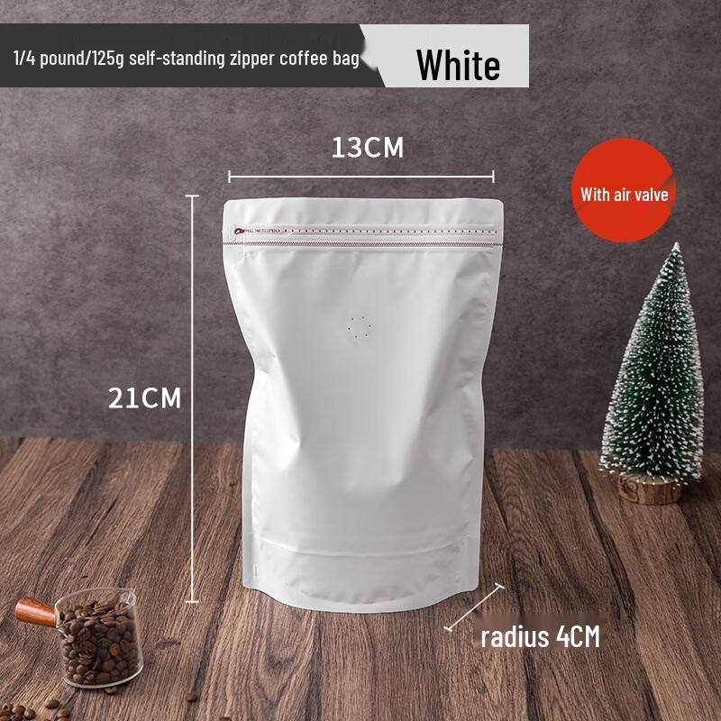 White Stand-Up Aluminum Foil Packaging Bags