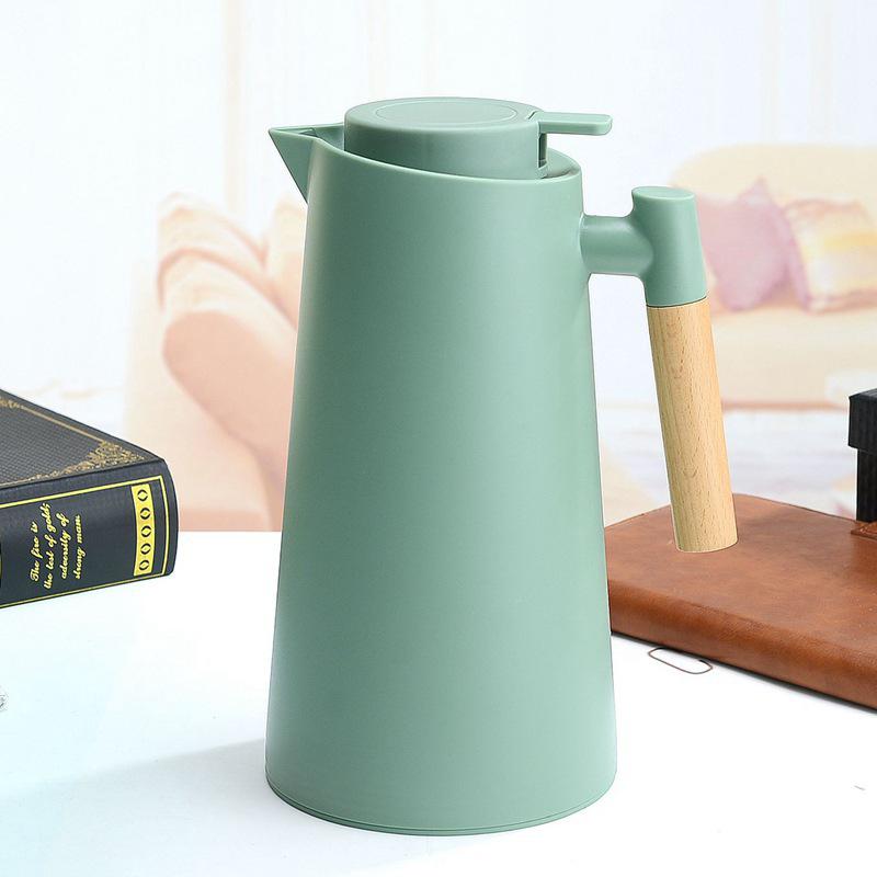 

Large Capacity Smart Thermos: 1L Glass-Lined Insulated Water Bottle for Hot/Cold Beverages and Coffee.