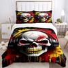 3pcs Headphones of Death Pattern Bedding Three-Piece Set (1 Cover + 2 Pillowcases, No Fillings), This Printed Bedding Set Is