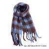 Fluffy Winter Cashmere Scarf Korean Checkered Scarf Fashion Men's Striped Plaid Scarf  Male