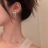 Exquisite Copper Zircon Tassel Bow Earrings - Luxury Style, Versatile and High-End Design for Women