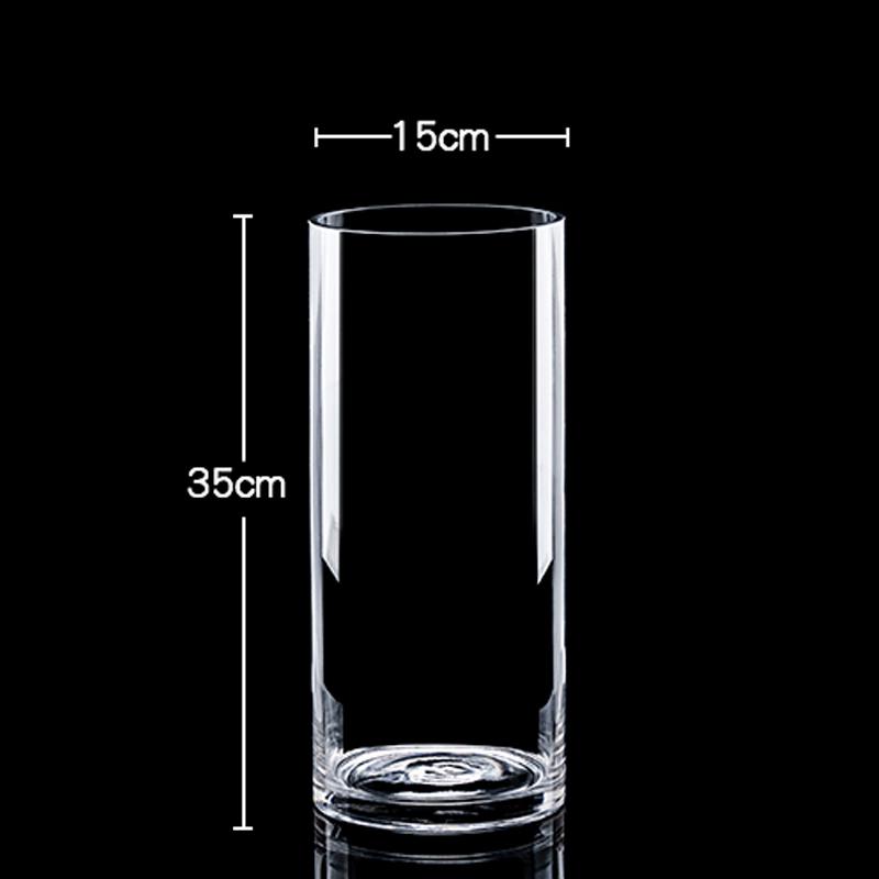 Bardzo Duży Przezroczysty Szklany Wazon do Salonu lub na Stół Jadalny - Idealny do Bambusa, Suszonych Kwiatów i Aranżacji Wodnych