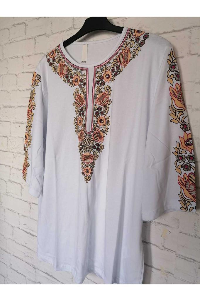 Damenbluse in großer Größe, perfekt für den Sommer, gekämmte Baumwolle, bequeme Bluse