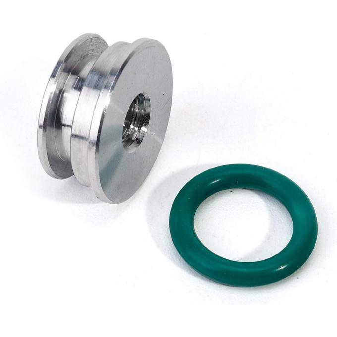 3mirrors UPGRADE Billet Aluminum Oil Diverter Barbell w/DOUBLE O-rings, Oil Tube Hold Down, Front Gallery Plug Compatible with GM LS Engines, Better