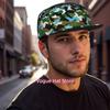 Men & Women' Adjustable Snapback Trucker Hat - Soft Flat Brim Baseball Cap With Positionable Improved Camouflage Print Pattern