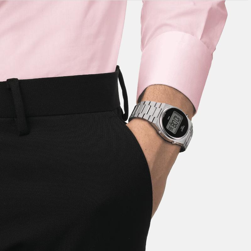 Tissot PRX Quarzwerk 100m Wasserdichtigkeit Unisex Uhr 35mm Schwarzes Zifferblatt Edelstahlgehäuse T137.263.11.050.00