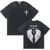 Lavado Vintage cristiano Jesús buenas noticias Dios te ama versículo de la Biblia camisetas gráficas hombres mujeres mod 2183