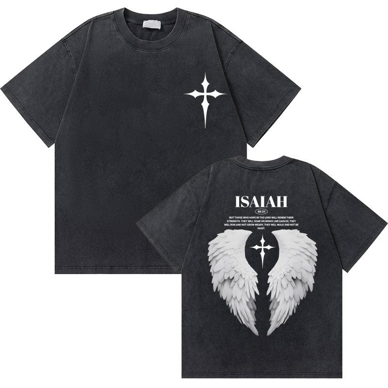 Lavado Vintage cristiano Jesús buenas noticias Dios te ama versículo de la Biblia camisetas gráficas hombres mujeres mod 2183