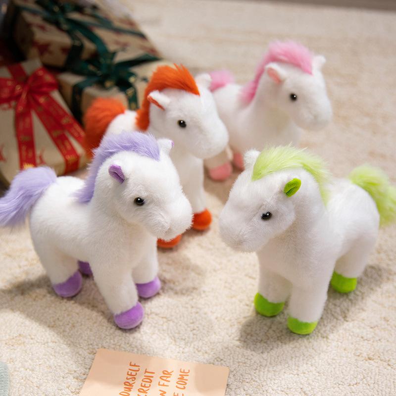 Four-color Pony Doll Pony Plush Toy Simulated Foal Doll Children's Companion Doll
