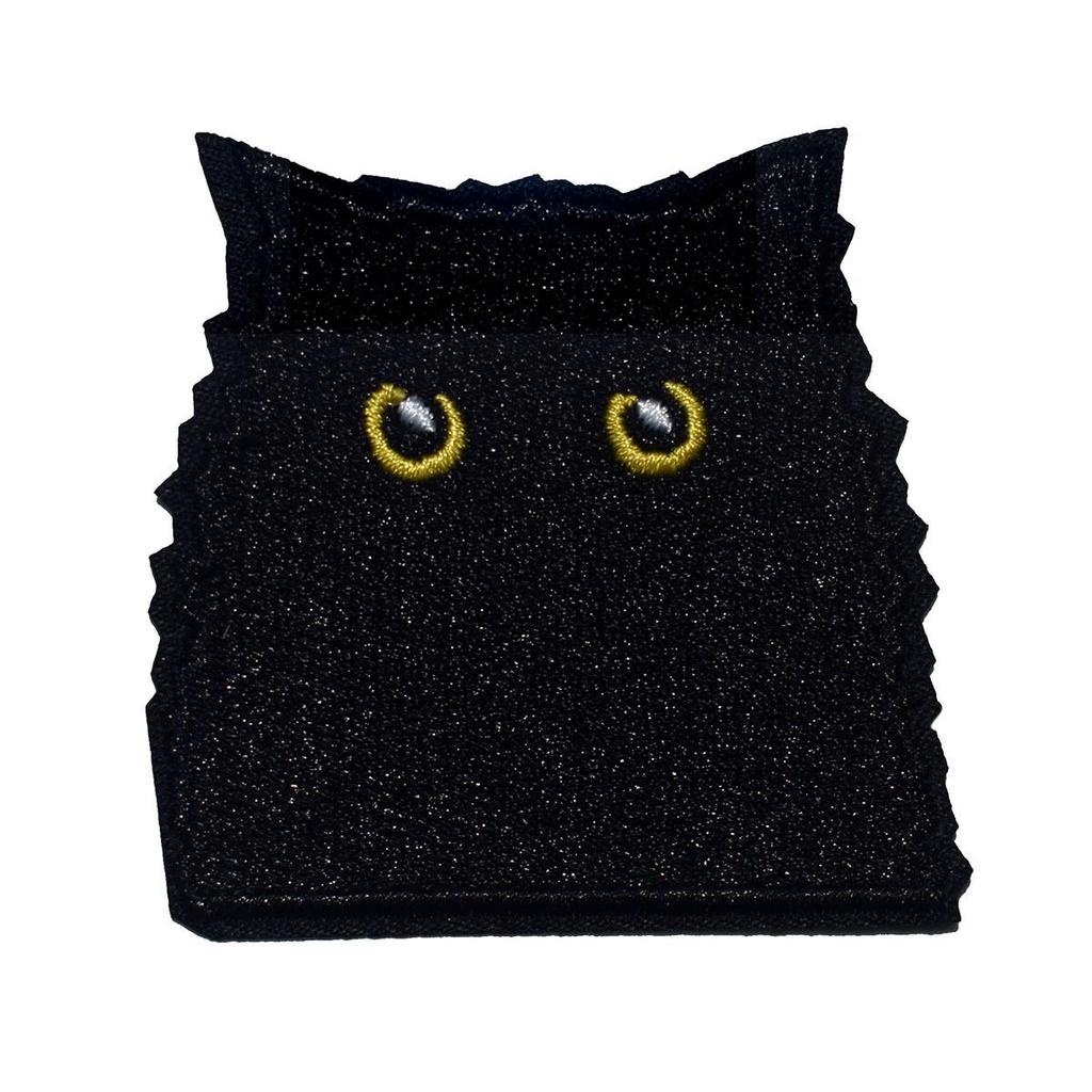 1Pcs Black Cat Embroidered Patches Applique Clothing Patch Decoration