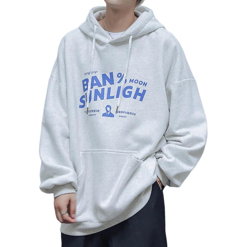 

[Luxe Relax] men s hoodie trainer sweatshirt pullover Relaxing pajamas tops Thin spring white white 5S-L08-WH2XL