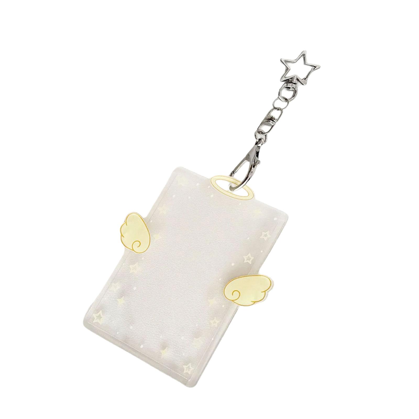 

K-pop Держатель для фотокарточек Брелок Держатель для ID-бейджа с брелоком Подвеска для студенческого проездного билета для школы, офиса, путешествий жёлтый