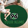 Hannover 96 Custom Name Round Area Rug,Carpet Rug for Living Room Bedroom Sofa Playroom Decor,Non-slip Floor Mat