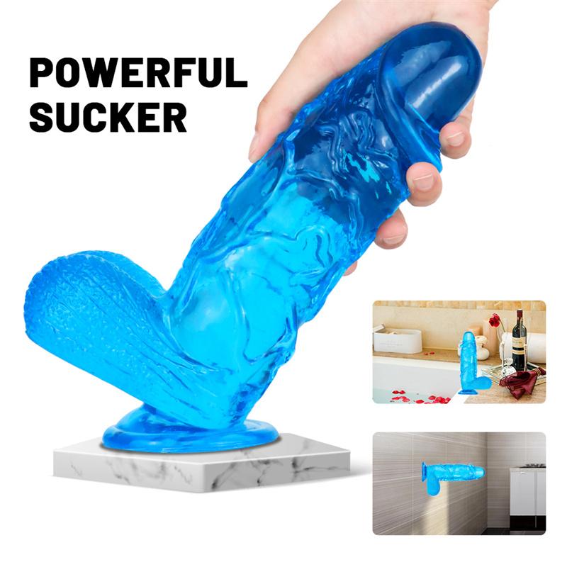 Super Large Color Transparent Simulation Fake Penis Penis Female Adult Erotic Sex Products