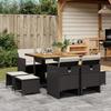 VidaXL 9-Piece Garden Dining Set with Cushions, Patio Table and Chairs, Patio Furniture, Outdoor Furniture 3210603